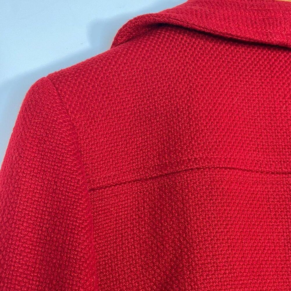 Talbots Red Wool Blend Pique Suit Jacket - Picture 10 of 14